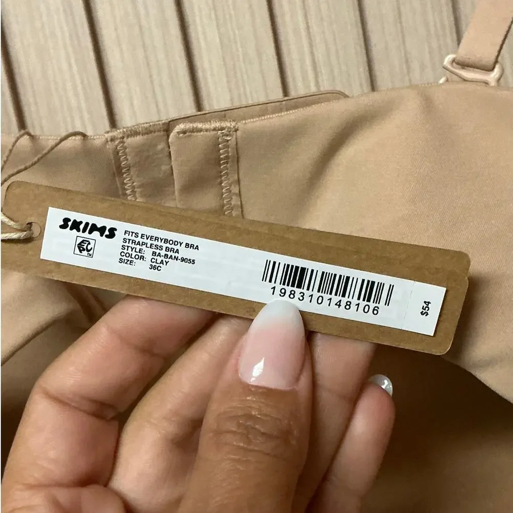 SKIMS Women’s Fits Everybody Strapless Bra in Clay Size 36C - Picture 5 of 7